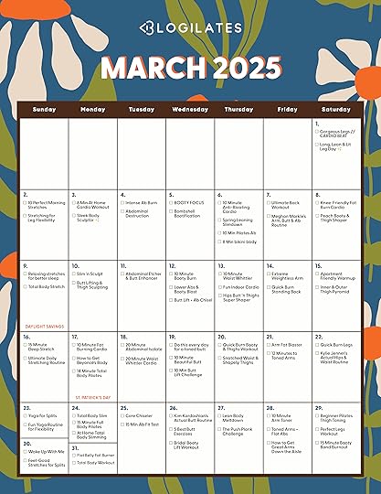 blogilates march 2025 workout calendar
