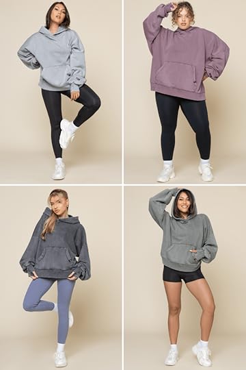popflex boxy boyfriend hoodie mineral wash colors