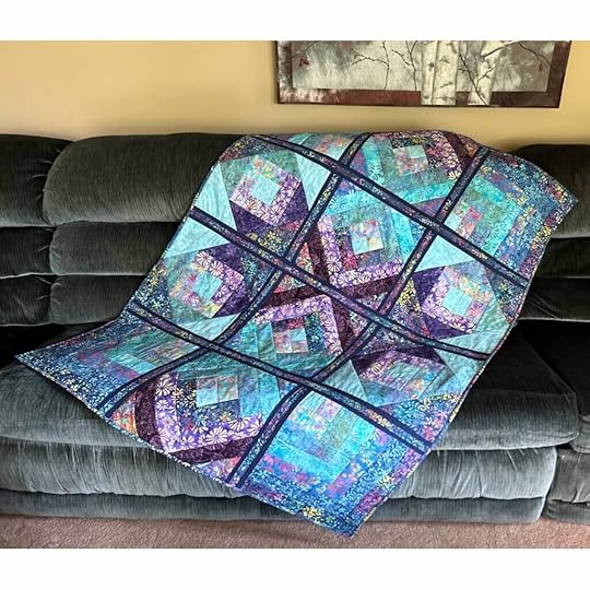 Exclusive Blue Batik Quilt As You Go Mix and Match 12 Block Quilt Bundle Box available at ShopNZP.com from Nancy Zieman Productions 03