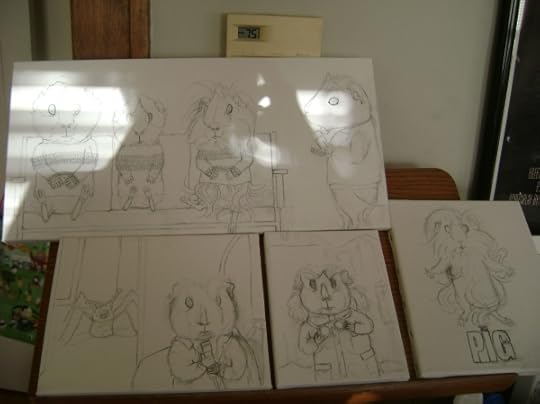 Rachel E Smith guinea pig paintings