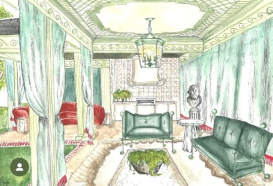 Watercolor of Kips Bay Palm Beach