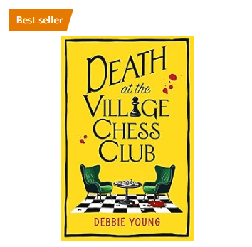 cover of Death at the Village Chess club showing Amazon bestseller flag