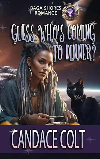 Rhea's family drama just went intergalactic in GUESS WHO'S COMING TO DINNER? by Candace Colt available everywhere!
