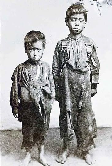 Children were found in terrible poverty.