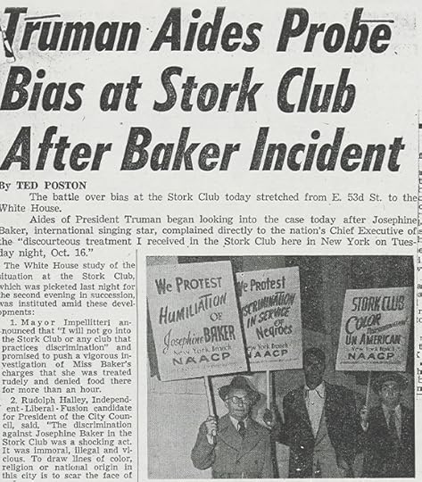 Large newspaper headline reading 