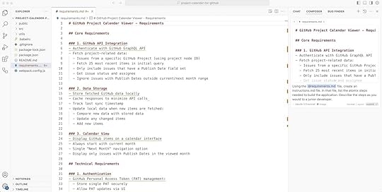 a requirements doc generated by Cursor AI