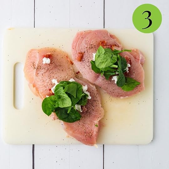 Step 3 of Spinach and Goat Cheese Chicken Breasts