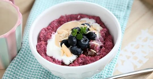 Quinoa pap ontbijt Pink bowl