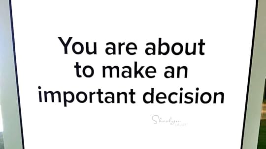 wall sign you are about to make an important decision in goal setting