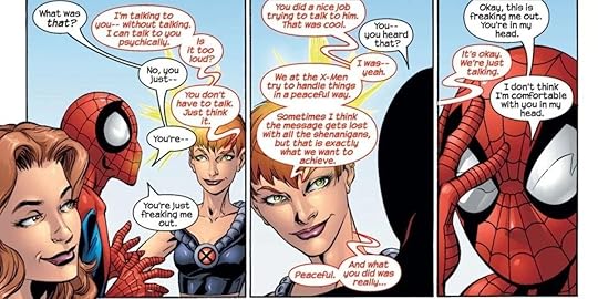 The Ultimate Comics version reads the mind of Peter Parker.