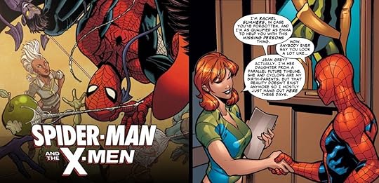 Images from the Spider-Man and the X-Men series, when Spidey taught at the Jean Grey Schooln for Gifted Youngsters.