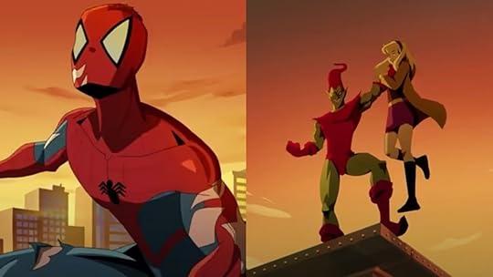 Animation retelling the death of Gwen Stacy at the hands of the Green Goblin.