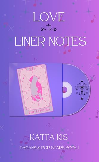 Love in the Liner Notes cover - purple with a CD peeking out from a cover with a tarot card (The Lovers) on it.
