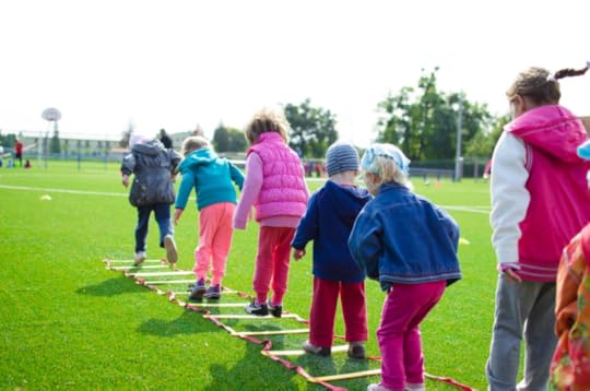 children playing on field