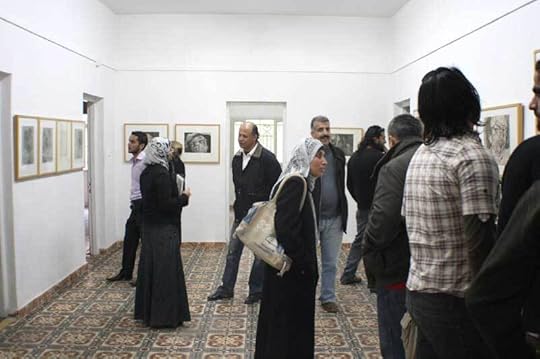 Opening of Marwan Kassab-Bachi’s exhibition Ila <em>Atfal Filastin</em> (To the Children of Palestine) at the Eltiqa Gallery, Gaza, 2010″>		</div>		<div class=