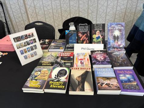 Phil's table at the Write Stuff 2025 Book Fair