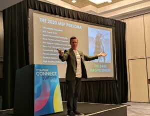 Phylip Morgan of Pax8 speaking at IT Nation Connect Europe 2025