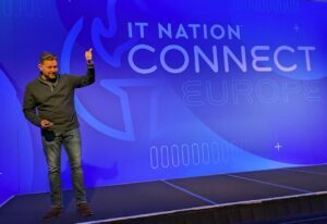 Daniel Priestley presenting at IT Nation Connect Europe 2025
