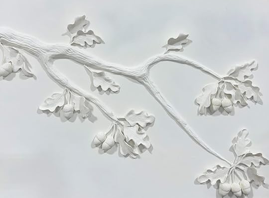 Segreto sculptural oak branch motif