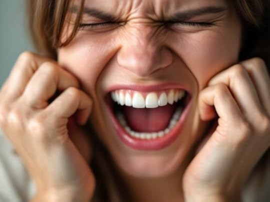 scream showing teeth