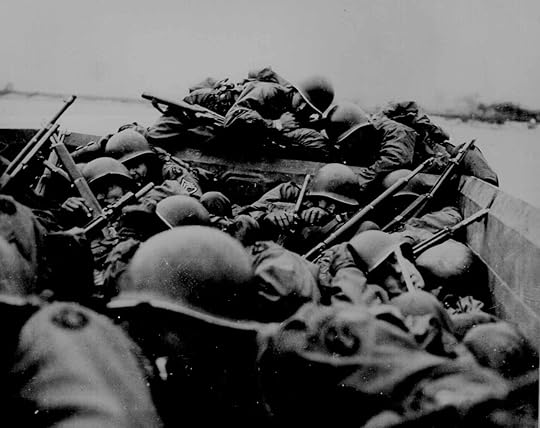 US troops crossing the Rhine under fire at Sankt Goar, Germany, late Mar 1945 (US National Archives: 208-YE-132)