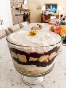 The finished Easy Blueberry Lemon Trifle Recipe