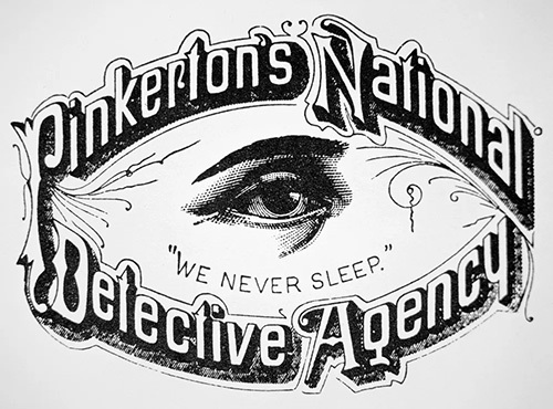 logo for Pinkerton's National Detective Agency