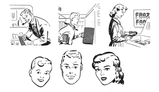 Sample advertising illustrations for an unknown client