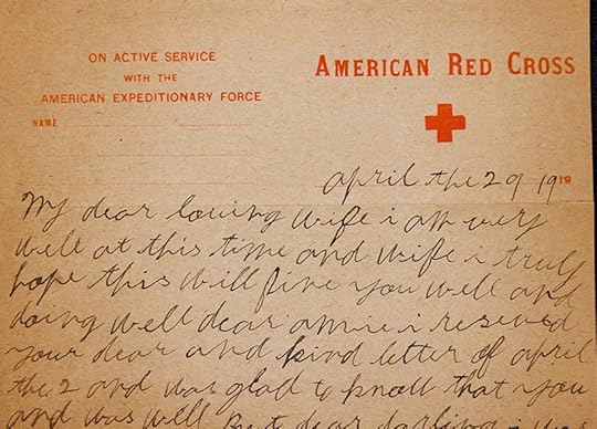 Scanned image of a handwritten letter on American Red Cross stationery. 