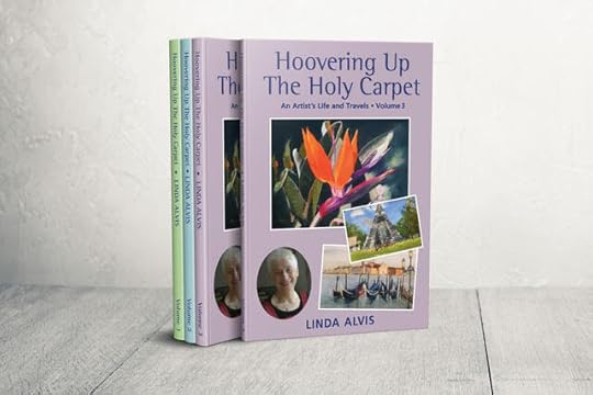 array of trilogy of travel memoirs by Linda Alvis