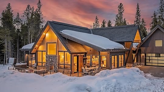 exterior of luxury house in mountains