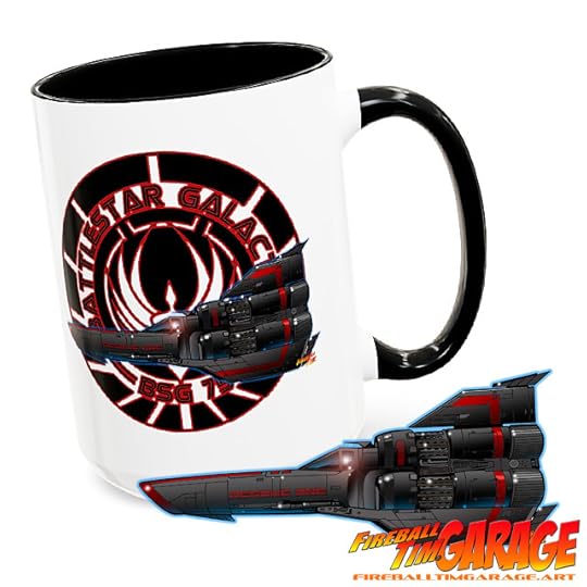 Battlestar Galactica Automotive Pop Culture Art by Fireball Tim Garage