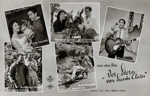 Vico Torriani, Gerlinde Locker, Wolfgang Müller, Wolfgang Neuss, Hubert v. Meyerinck and Ruth Stephan in Der Stern von Santa Clara (1958)