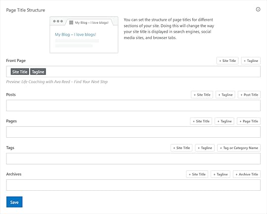 The Tools > Marketing > Traffic page showing configurable SEO formats on WordPress.com