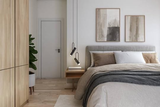 Stock photo on www.shandeanreidcom, The Caffeinated Millennial family home and lifestyle blog. how to Design a Trendy, Accessible Home. The picture is showing a moddy, trendy bedroom wiht low furniture for accessibility.