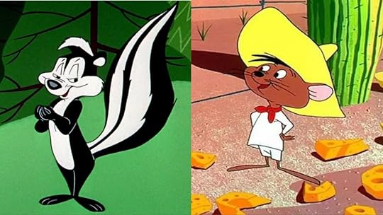 (L) Pepé Le Pew and (R) Speedy Gonzales