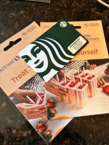 3 gift cards