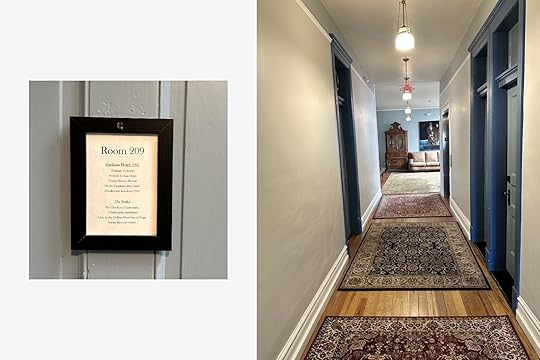 hallway and room sign at castaneda hotel in las vegas new mexico