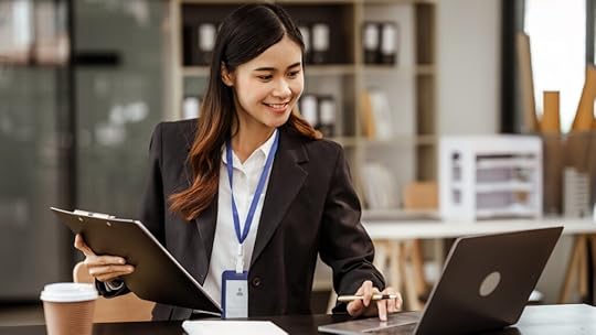 HR employee working in office staying compliant with labor law posters