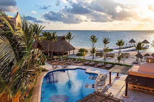 pool and beach at excellence riviera cancun