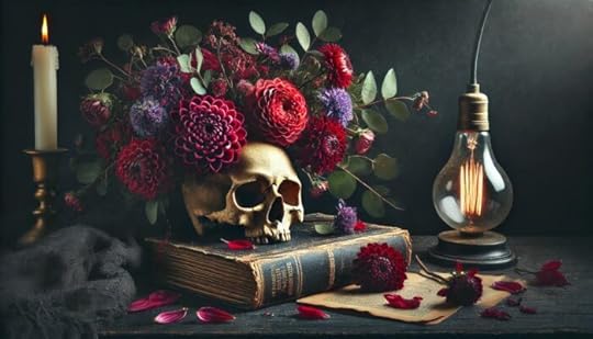 Memento mori red flowers