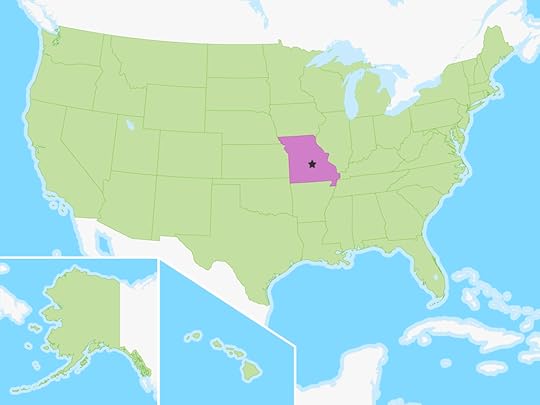 Map of USA with Missouri highlighted