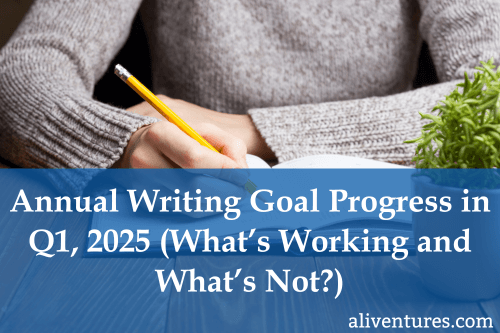Annual Writing Goal Progress in Q1, 2025 (Title Image)