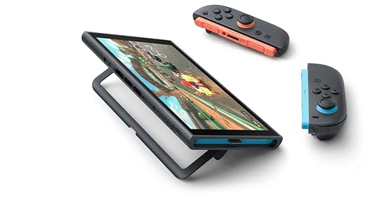 Nintendo Switch 2 in tabletop mode with Joy-Cons