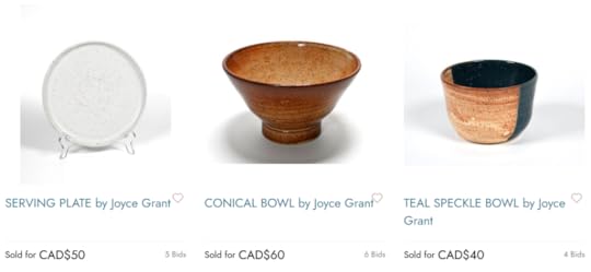 bowls and a plate on the DVSA online auction website