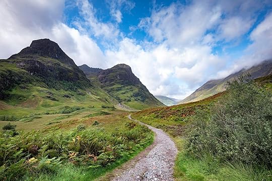 scottish hiking trail in highlands