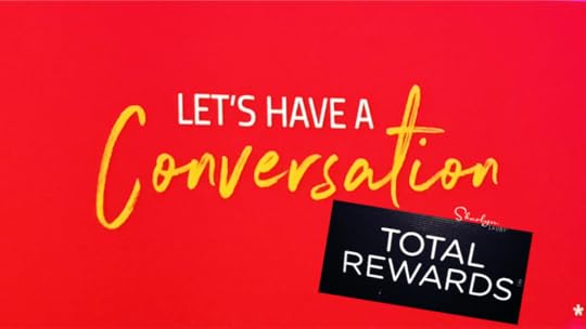 wall sign let's have a conversation about total reward strategy