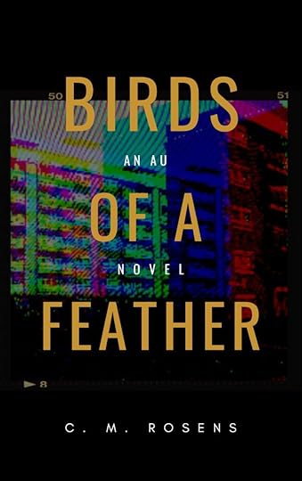 Birds of a Feather eBook cover with rainbow glitch polaroid pic of council flats