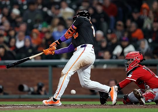 San Francisco Giants’ Casey Schmitt #10 strikes out against Cincinnati...