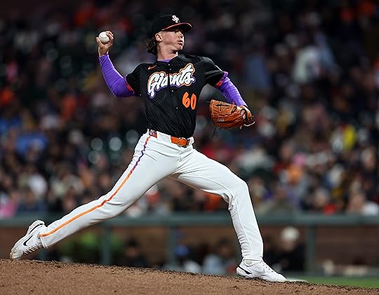 San Francisco Giants relief pitcher Hayden Birdsong #60 throws against...